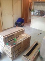 施工中 フローリング 施工中 フローリング
