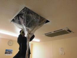 施工中 三菱電機天カセ 施工中 三菱電機天カセ