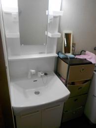 洗面台 シャンピーヌ 600 施工後