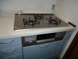 ガスコンロ PD-AF53W-75CK-R/L 施工後