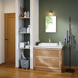 無垢の木の洗面台ユニットタイプ 945