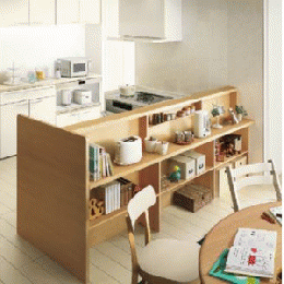 コンフィナ(Comfina) オープン対面(ペニンシュラ)サポートカウンター対面L型