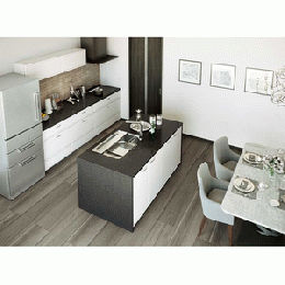 ラフィーナ ネオ(Lafina Neo) II型 シンク側:フルフラット型対面キッチン(収納タイプ)、加熱機器側:II型用壁付けキッチン